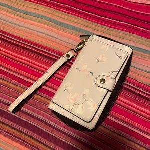 Light pink floral wallet